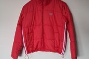 Adidas originals puffer jacket Size 10 pit to pit 21" red in like new condition