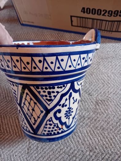 glazed terracotta wall planter