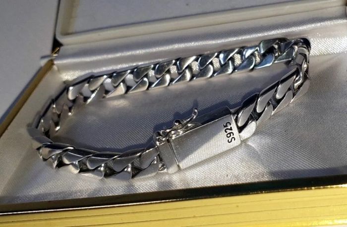 Vintage Sterling Silver Cuban Link Bracelet