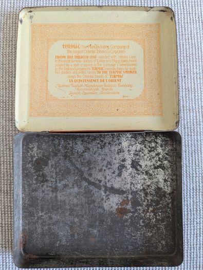 Vintage 1920s Turmac Turkish Macedonian Advertising Tin