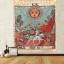 Tarot Tapestry, The Moon The Star The Sun Tapestry Wall Hanging Medieval Europe Divination Wall Decor (MULTIPLE SIZES/ STYLES, SEE DESCRIPTION FOR SIZES) Image 4