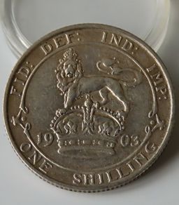 1903 Rare Year Silver Edward VII Shilling