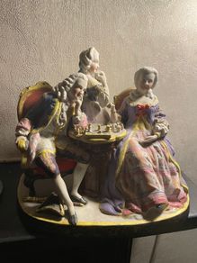 Antique Porcelain Chess Players