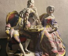 Antique Porcelain Chess Players