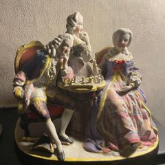 Antique Porcelain Chess Players