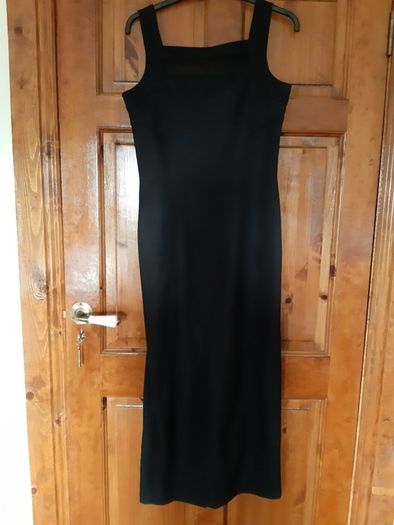 Ladies Black Sleeveless Evening Dress Wallis Size 12