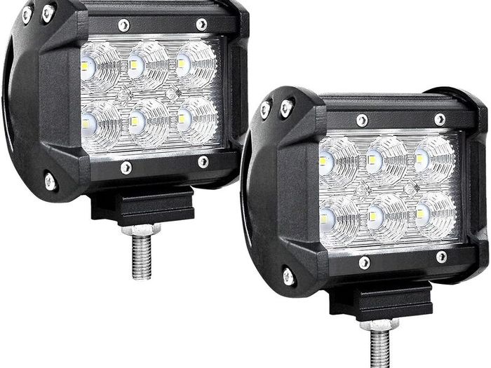 2PCS 4 Inch 18W Led Work Light Bar Flood Beam 12V 24V Led Pods 1800lm Offroad Driving Lights Fog Work Lamps for Tractor Truck Boat Car 4X4 ATV UTV SUV