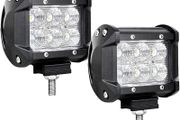 2PCS 4 Inch 18W Led Work Light Bar Flood Beam 12V 24V Led Pods 1800lm Offroad Driving Lights Fog Work Lamps for Tractor Truck Boat Car 4X4 ATV UTV SUV
