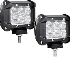 2PCS 4 Inch 18W Led Work Light Bar Flood Beam 12V 24V Led Pods 1800lm Offroad Driving Lights Fog Work Lamps for Tractor Truck Boat Car 4X4 ATV UTV SUV