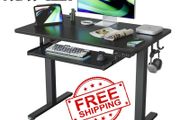 NEW SALE | Height Adjustable Electric Standing Desk with Keyboard Tray, 100 x 60 cm Sit Stand up Desk