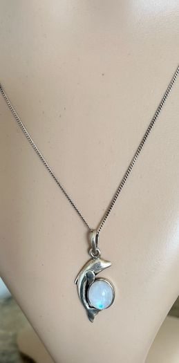 sterling silver dolphin necklace