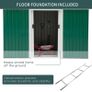 NEWS SALE 9ft x 4ft Corrugated Garden Metal Storage Shed Outdoor Equipment Tool Box with Foundation Ventilation & Doors FREE SHIPPING Image 6