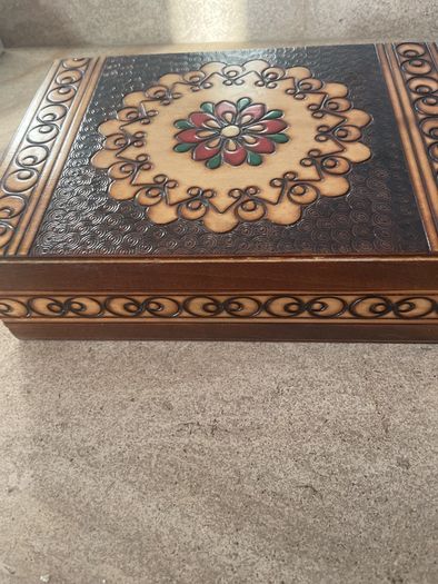 Vintage 1970s handmade wooden box