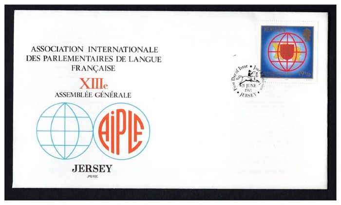 1983 Jersey 13th General Assembly of AIPLF (Association Internationale Des Parlementaires De Langue Francaise) Stamps First Day Cover (FDC)