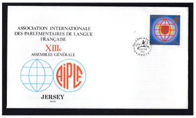 1983 Jersey 13th General Assembly of AIPLF (Association Internationale Des Parlementaires De Langue Francaise) Stamps First Day Cover (FDC)