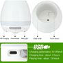 Bluetooth Speakers Rechargeable Smart Music Flower Pot with colorful Breathing Night Light for Indoor/Outdoor Office Home Decor Festivel Gift (White/Plants DO NOT included) Image 4