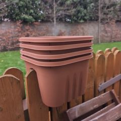 Four Fence Planters 28x28x20cm