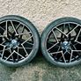 R20 5x120 BMW Style 813M staggered alloy wheels with tyres and tpms Image 2