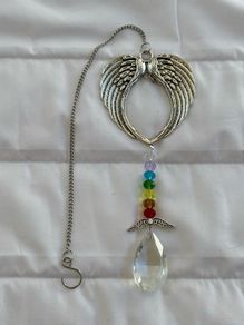 Angel Wing Crystal Suncatcher
