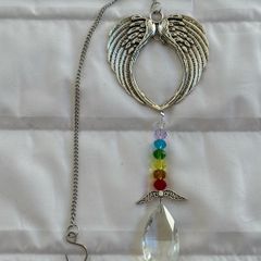 Angel Wing Crystal Suncatcher