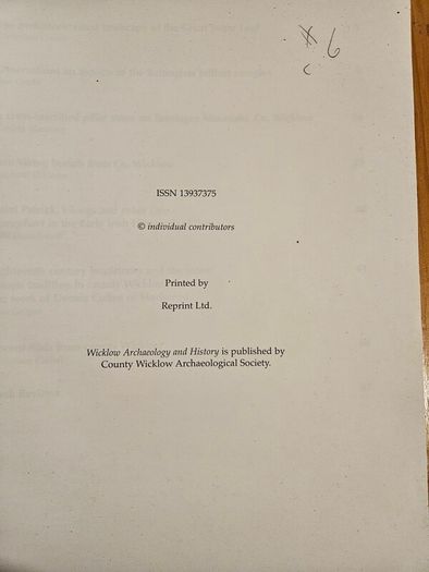 Wicklow Anthology And History Volume 1 1998. Edited By Christiaan Corlett & Aiden O'sullivan. Large Volume Paperback In Good Condition.  See Photos For Same.
