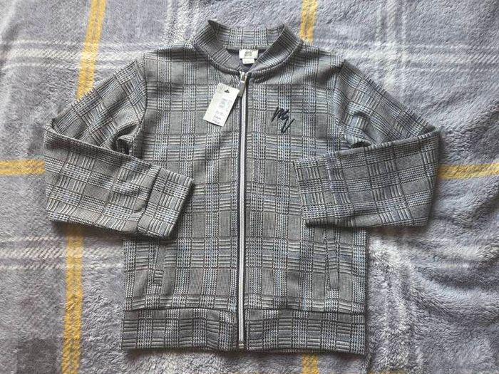 Brand New River Island Boys Grey Check Track Jacket