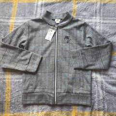 Brand New River Island Boys Grey Check Track Jacket