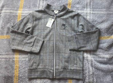 Brand New River Island Boys Grey Check Track Jacket
