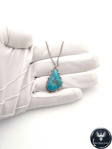 Vintage 925 Sterling Silver & Turquoise Necklace