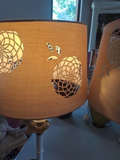 2 x Brass Vintage Candle brass Lamps