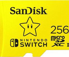SANDISK micro SD card licensed for Nintendo Switch consoles, 256GB Super Mario Superstar edition (up to 100 MB/s, Nintendo gaming storage, UHS-I, Class 10, V30, U3)