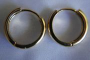 Vintage Gold Plated Hoops Earrings