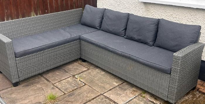 Garden L Shape Chair in Charcoal Grey