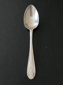 Vintage 1938 Sterling Silver Art Deco Coffee Spoon Viners