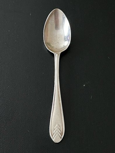 Vintage 1938 Sterling Silver Art Deco Coffee Spoon Viners