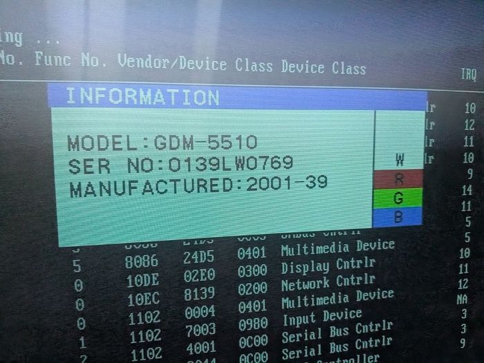 Rare 21inch Sun Microsystems GDM-5510 FD Trinitron CRT Monitor (Sony CPD-G520 Variant)  5800 Hours