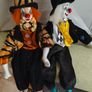 SET OF 2 Vintage clown with ceramic face. Image 2