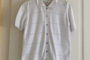 Lady's White Cotton Cardigan