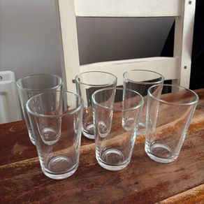 6 Clear Glasses