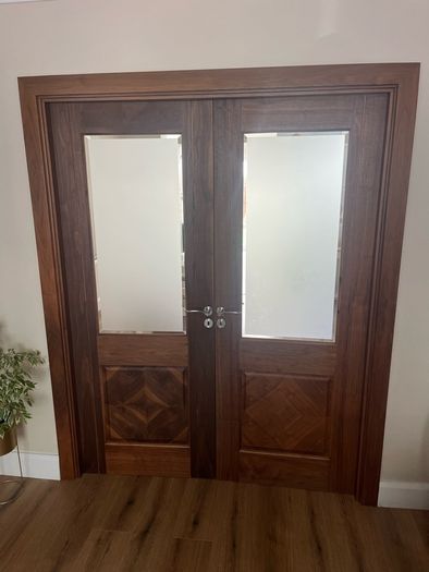 2 dark solid doors