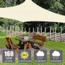 MULTIPLE SIZES/COLOURS AVAILABLE Sun Shade Sail 2m x 3m Rectangle Shade Sails Waterproof Outdoor Garden Patio Party Sunscreen Awning Canopy 98% UV Block With Free Rope, Cream White Image 5