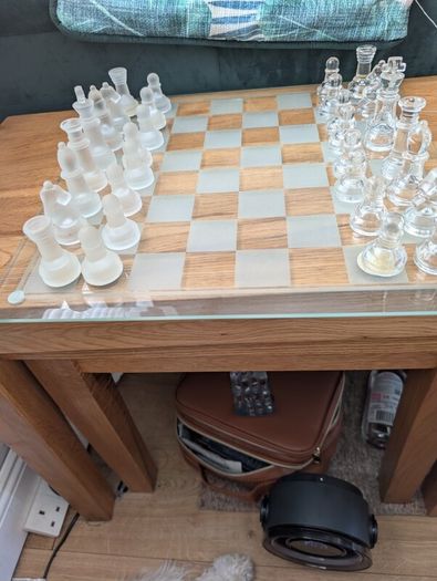 Glass chess set