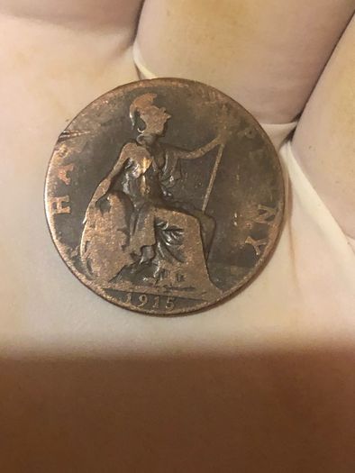 George V Half Penny 1915-1922 x11 Pictures