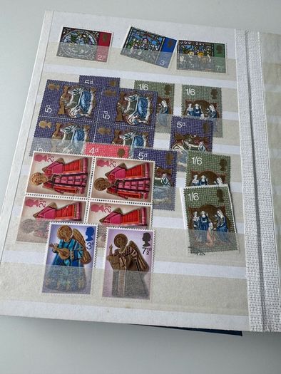 UK collection in stamp album