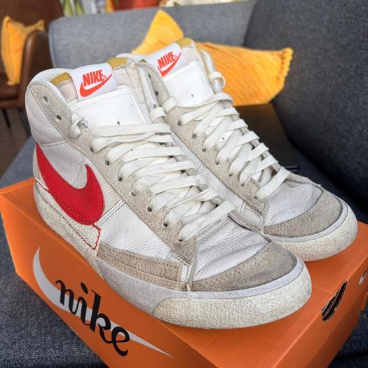 Nike Blazer Mid '77 Pro Club - White/Habanero Red (Used)
