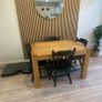Solid oak table and 4 chairs Image 2
