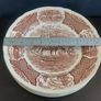 Vintage Set of Six Brown and White Fair Winds, Historical Scenes of Chinese Export to America - "The Friendship of Salem" Large Dinner Plates by Alfred Meakin Image 10