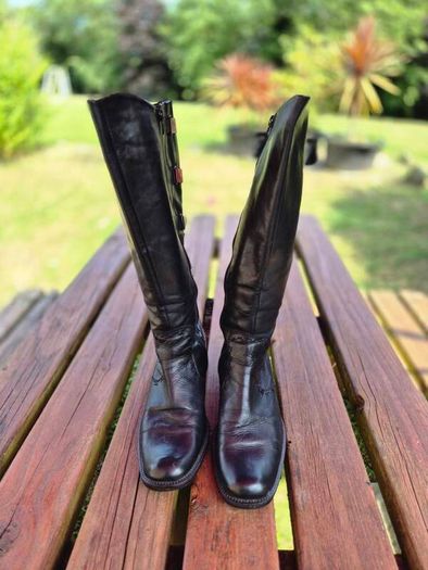 Roby and Pier Italian Leather Boots, Size UK4, EU37 - Wide Fit, AV
