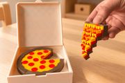 Flexible Pizza Toy - 3D - Box of 6 Slices