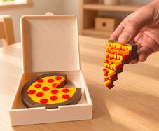 Flexible Pizza Toy - 3D - Box of 6 Slices